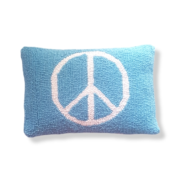 Other - PEACE Wool Hooked Accent pillow